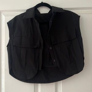 Black vest top